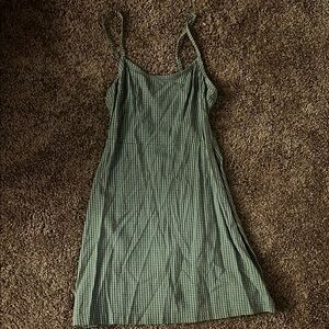 Green Checkered Women's Dress